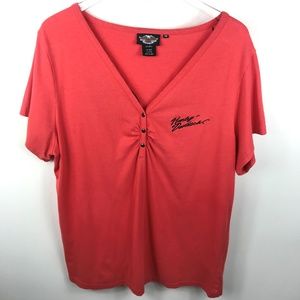Harley-Davidson Coral Embroidered Tee 1W
